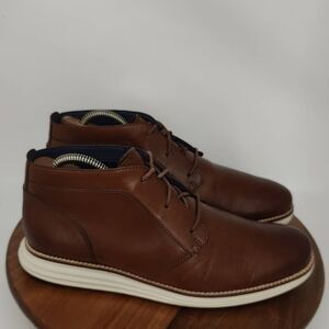 Cole Haan Original Grand Chukka Boots- Mens- Size 8.5- Brown White-Casual Shoes